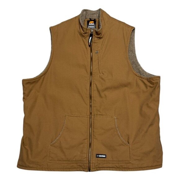 BERNE Sherpa Fleece Canvas Winter Fall Work Wear Chore Barn Vest Womens 3XL - Picture 1 of 8